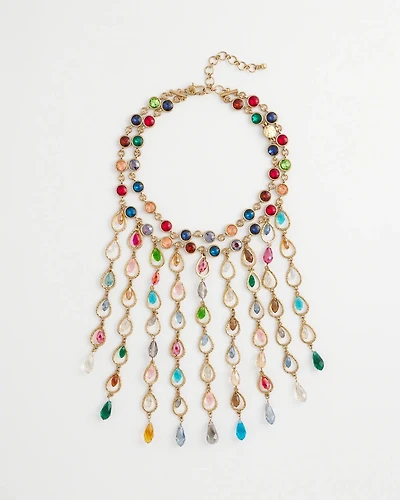 Chico’s Originals Iridescent Cascading Necklace