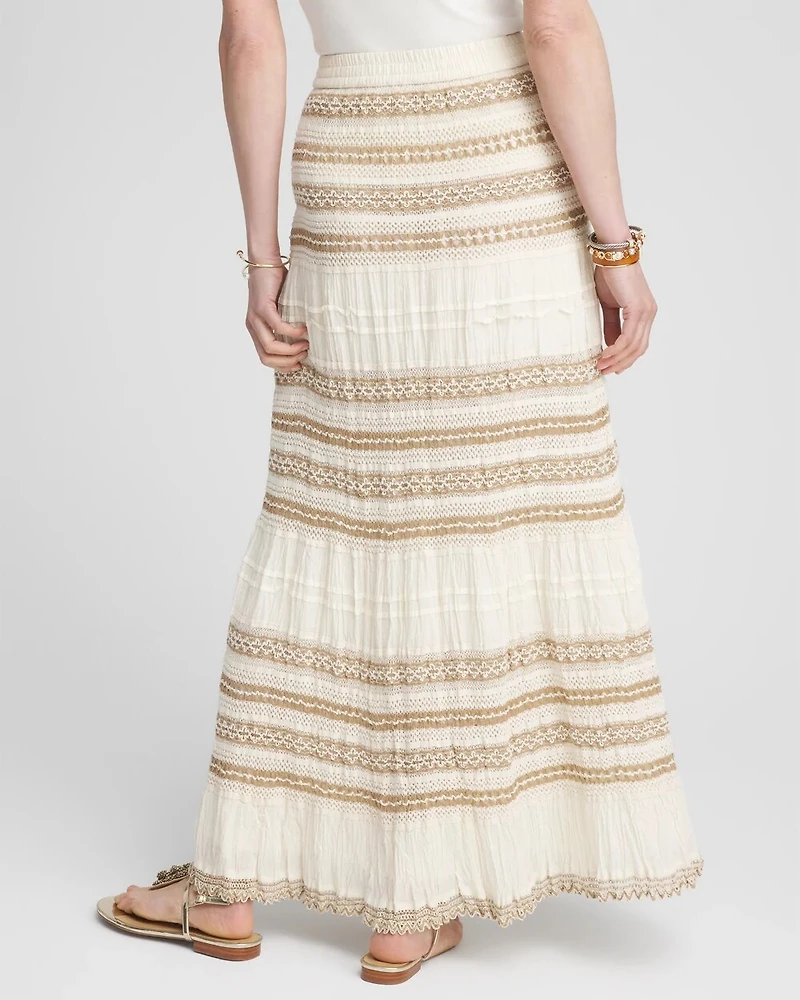 Crochet Gauze Trim Skirt