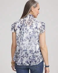 Butterfly Ruffle Collar Blouse