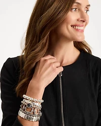 Silvertone Stretch Bracelet