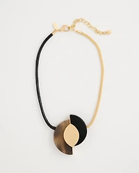 Neutral Resin Pendant Necklace