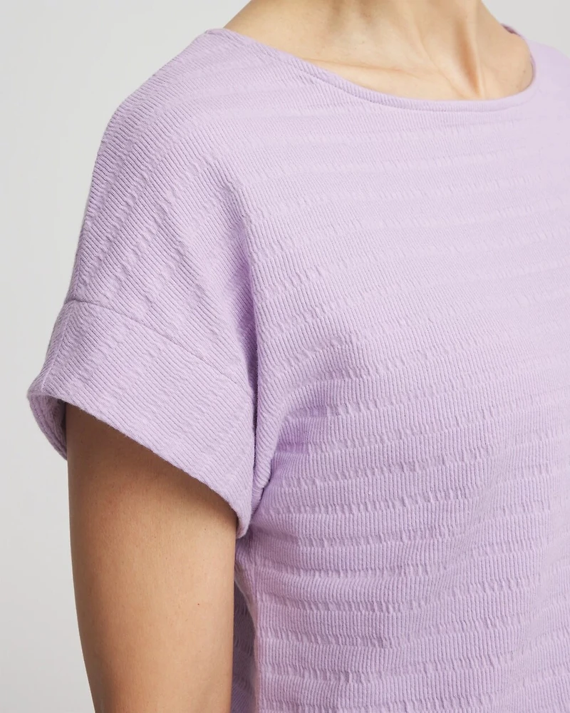 Cap Sleeve Textured Tee