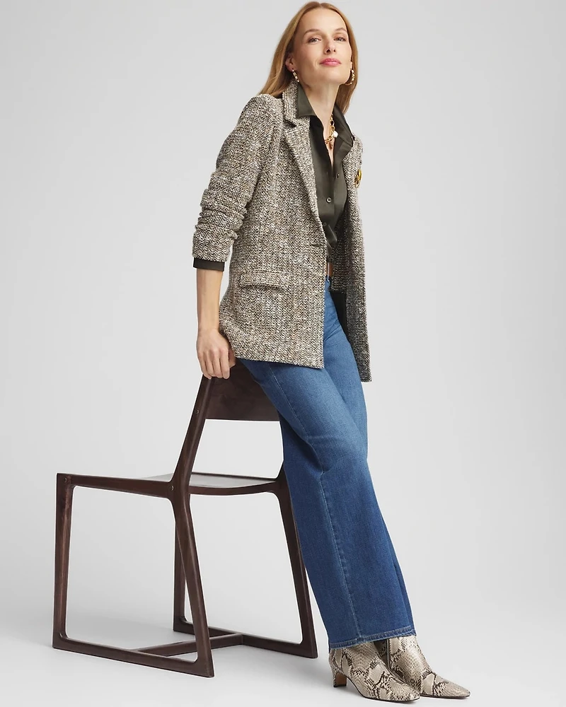 Tweed Sweater Blazer