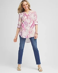 No Iron™ Multi Paisley Linen Tunic