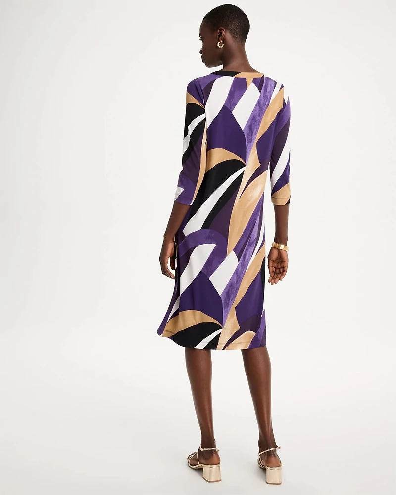 Travelers™ Knit Printed Twist-Front Dress