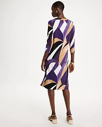 Travelers™ Knit Printed Twist-Front Dress