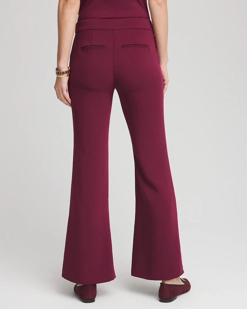 Crepe Flared Trouser Pants