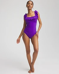 Gottex Tutti Fruitti Ruffle Neck Swimsuit