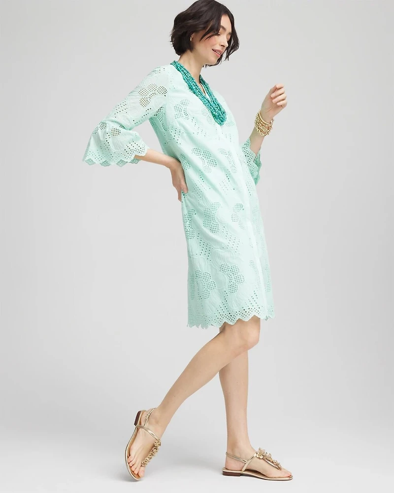 Eyelet Cotton Voile Dress