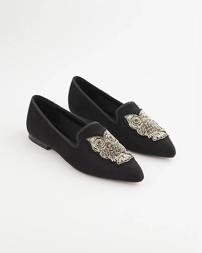 Black Microsuede Loafers