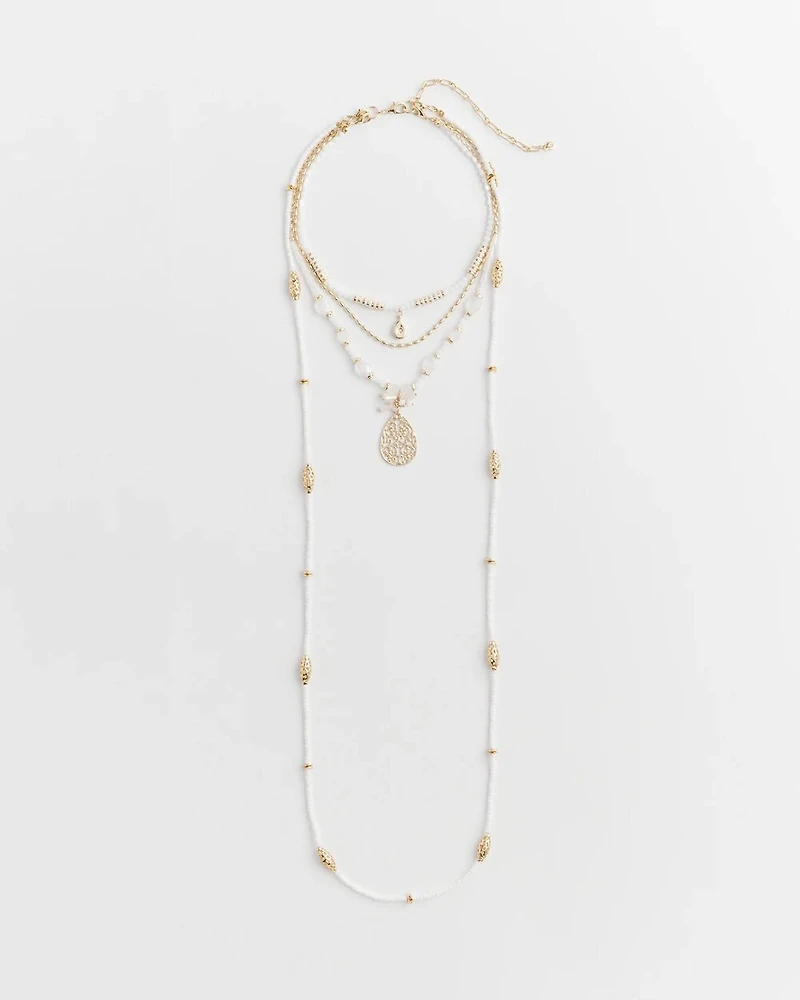 Convertible Beaded Pendant Necklace