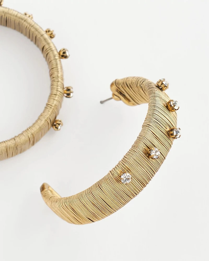 No Droop® Metal Wrapped Hoop Earrings