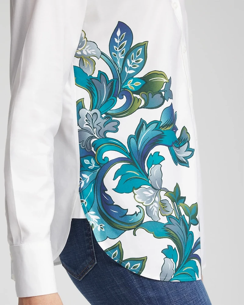 No Iron™ Floral Scrolls Shirt