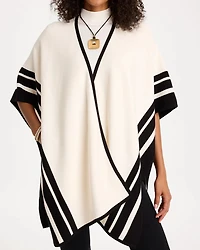 Tipped Double-Knit Ruana