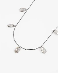 Hematite Teardrop Long Necklace