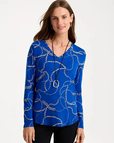 Gilded Touch of Cool™ V-Neck Layering Tee