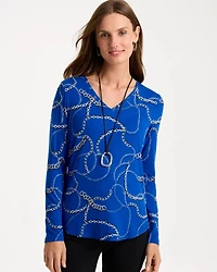 Gilded Touch of Cool™ V-Neck Layering Tee