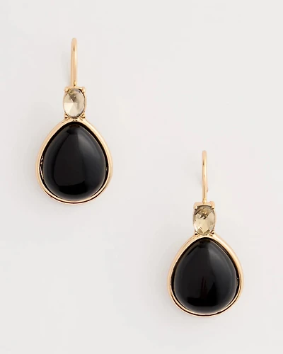 Black Teardrop Earrings