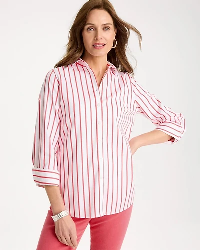 No Iron Stretch Striped Shirt