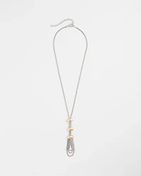 Mixed-Metal Chain Pendant Necklace