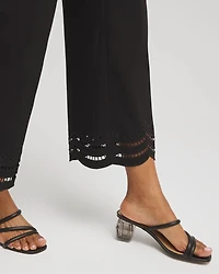 Juliet Eyelet Hem Culotte Pants