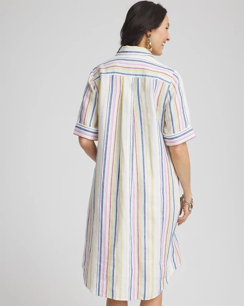 Striped Linen Shirtdress