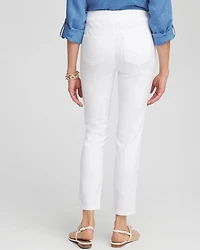 No-Stain White Denim Ankle Jeggings