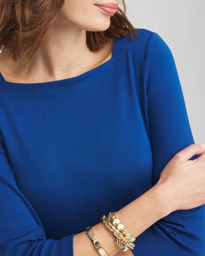 Pima Cotton Square-Neck Tunic