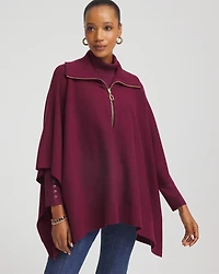 Cashmere-Blend Pullover Sweater Poncho
