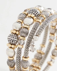 Mixed Metal Coil Bracelet