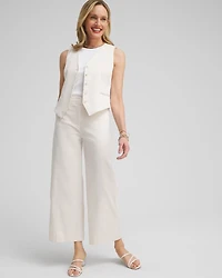 Cotton Sateen Cropped Pants