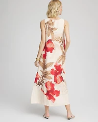 Floral Tank Linen Maxi Dress