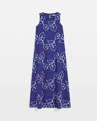 Embroidered Sleeveless Maxi Dress