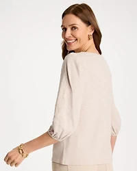 Etched Flora Balloon Top