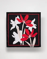 Polka Dot Floral Square Scarf