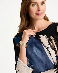 Travelers™ Printed 3/4 Bell Sleeve Dress