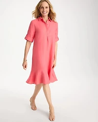 Linen Flounce Dress
