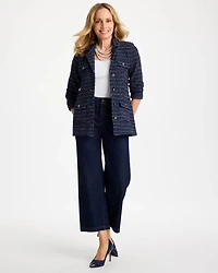 Tweed Military Sweater Jacket