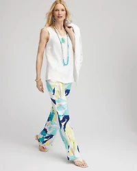 Tropical Linen Stretch Relaxed Pants