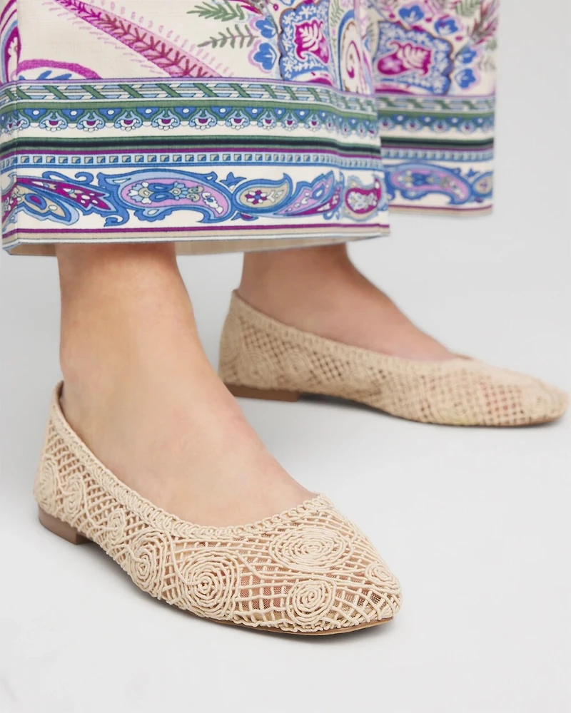 Cora Raffia Flats