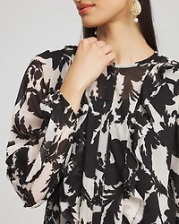 Paisley Ruffles Crinkle Blouse