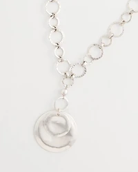 Silvertone Short Pendant Necklace