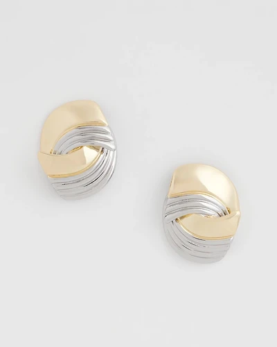 Mixed Metal Stud Earrings