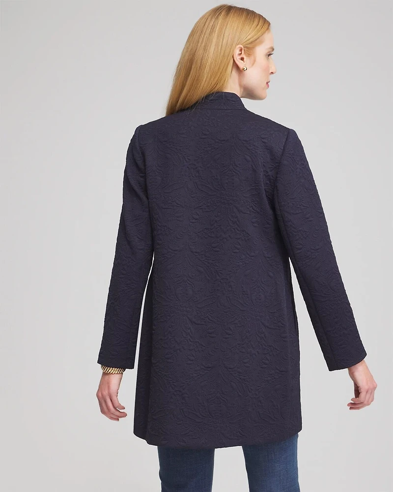 Floral Jacquard Knit Topper