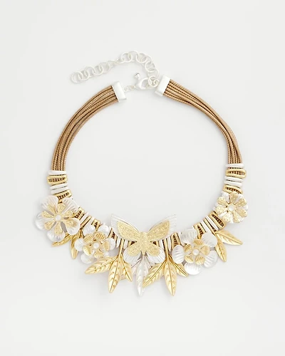 Butterfly Statement Bib Necklace