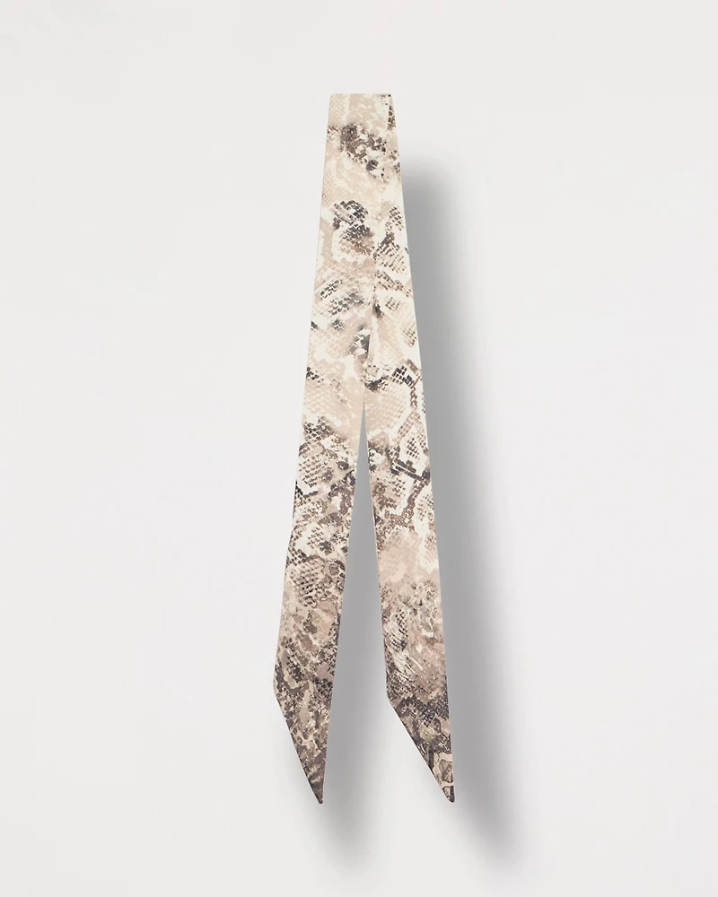 Python Printed Skinny Scarf