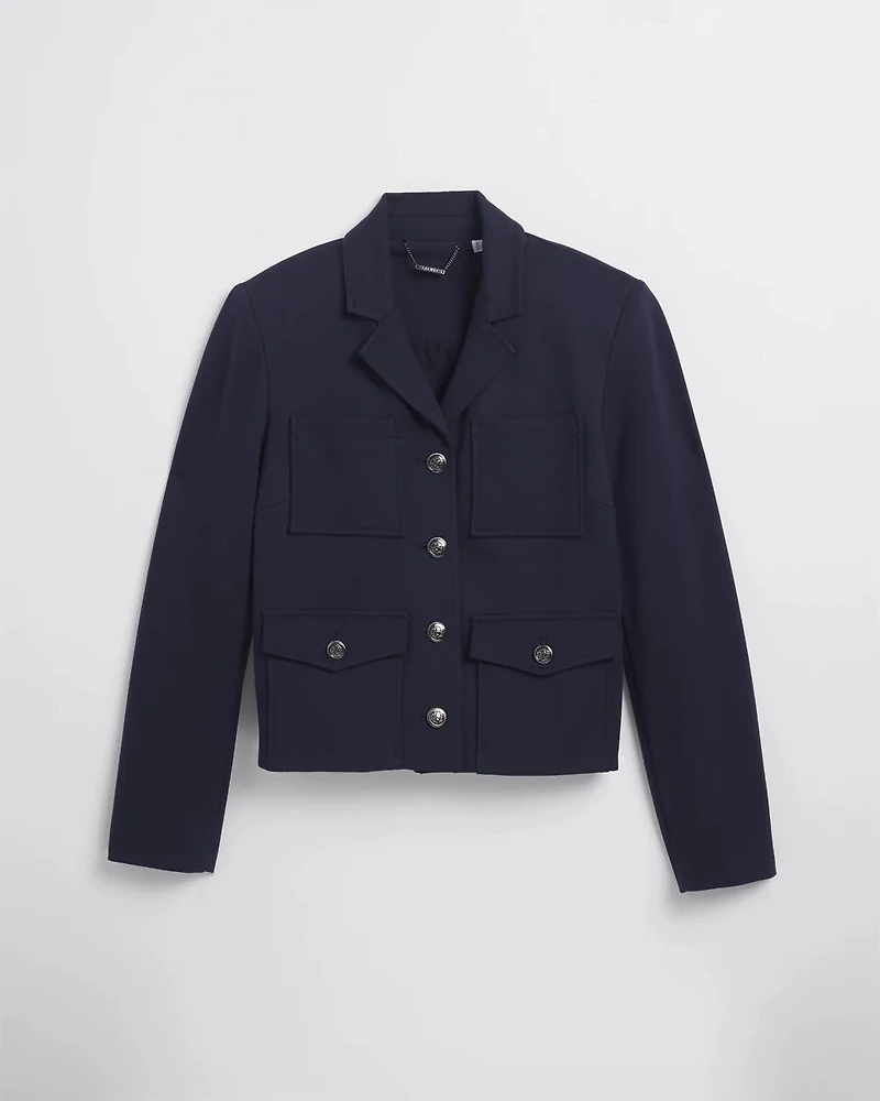 Ponte Cropped Jacket