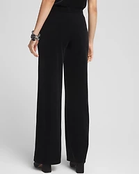 Petite Travelers™ Velvet Wide Leg Pant