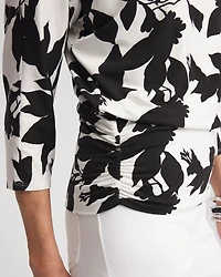 Touch of Cool™ Floral Banded-Hem Top