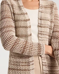Pointelle Metallic Cardigan
